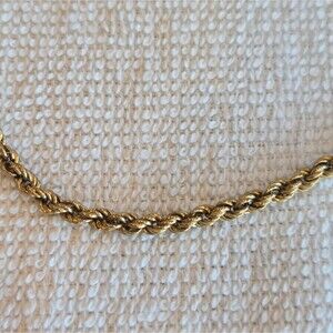 Vintage 14k Italy Elegant Gold Rope Chain Necklace 19"